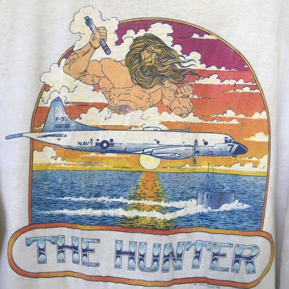 RARE P-3C Orion VP-30 Pros Nest The Hunter Navy Tee - Picture 7 of 12